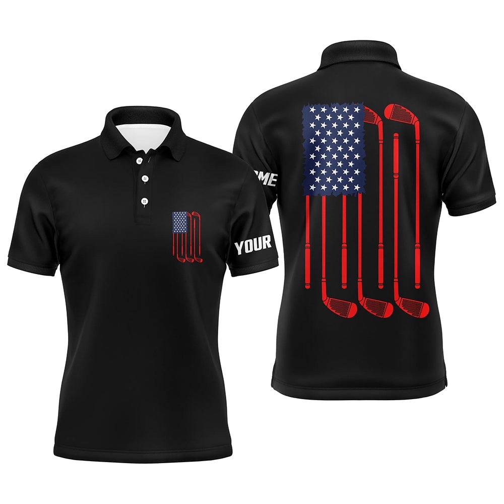 Men’s Golf Polo Shirts American Flag Golf Clubs Custom Patriotic Black Men’s Golf Shirt, Golf Polo Shirt, Golf Shirts Men’s Golf Polo Shirts American Flag Golf Clubs Custom Patriotic Black Men’s Golf Shirt, Golf Polo Shirt, Golf Shirts
