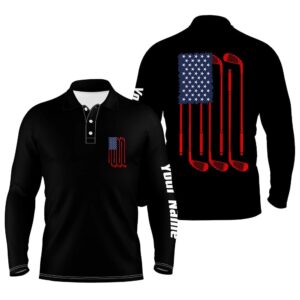 Men s Golf Polo Shirts American Flag Golf Clubs Custom Patriotic Black Men s Golf Shirt Golf Polo Shirt Golf Shirts 2 uq1smi.jpg