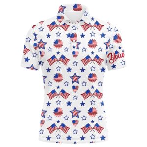 Men’s Golf Polo Shirts American Flag Independence&hellip;