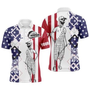 Men’s Golf Polo Shirts American Flag Patriot&hellip;