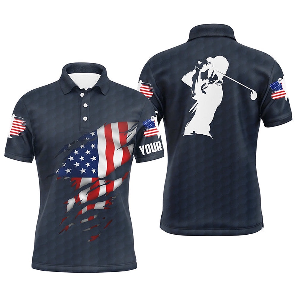 Men’s Golf Polo Shirts American Flag Patriotic Golf Shirts Custom Polo Golf Tops For Men Blue Navy, Golf Polo Shirt, Golf Shirts Men’s Golf Polo Shirts American Flag Patriotic Golf Shirts Custom Polo Golf Tops For Men Blue Navy, Golf Polo Shirt, Golf Shirts