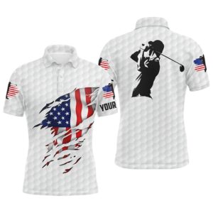 Men’s Golf Polo Shirts American Flag Patriotic&hellip;