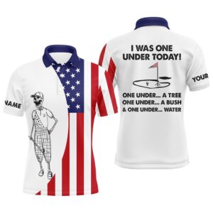 Men’s Golf Polo Shirts American Flag White&hellip;
