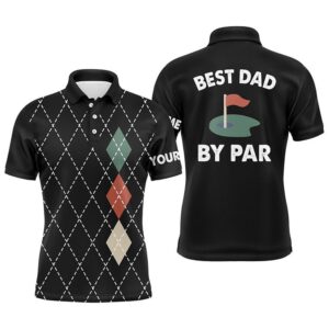 Men’s Golf Polo Shirts Black Argyle Plaid&hellip;