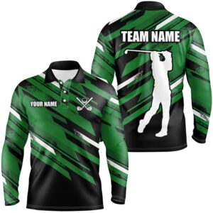 Men s Golf Polo Shirts Custom Black And Green Golf Attire For Men s For Men Golf Polo Shirt Golf Shirts 2 ws22bv.jpg