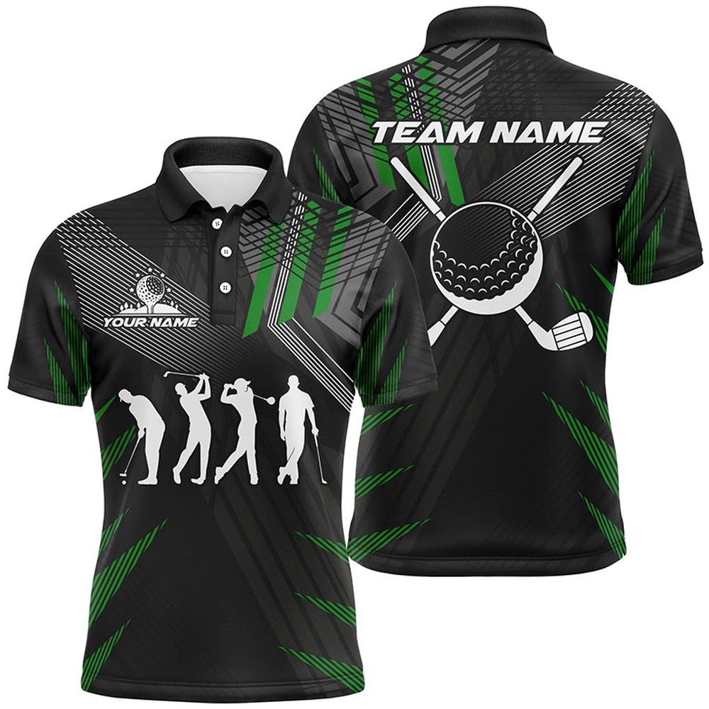 Men’s Golf Polo Shirts Custom Black And Green Golf Clubs, Team Golf Attire For Men, Golf Polo Shirt, Golf Shirts Men’s Golf Polo Shirts Custom Black And Green Golf Clubs, Team Golf Attire For Men, Golf Polo Shirt, Golf Shirts
