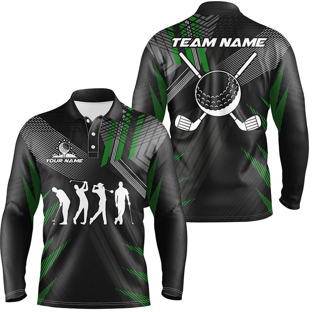 Men’s Golf Polo Shirts Custom Black And Green Golf Clubs, Team Golf Attire For Men, Golf Polo Shirt, Golf Shirts Men’s Golf Polo Shirts Custom Black And Green Golf Clubs, Team Golf Attire For Men, Golf Polo Shirt, Golf Shirts