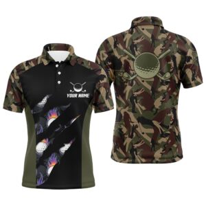 Men’s Golf Polo Shirts Custom Camo Golf…
