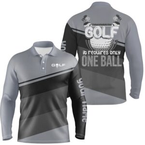 Men s Golf Polo Shirts Custom Golf It Requires Only One Ball Men s Golf Shirts Gray Golf Polo Shirt Golf Shirts 2 rs0wnh.jpg
