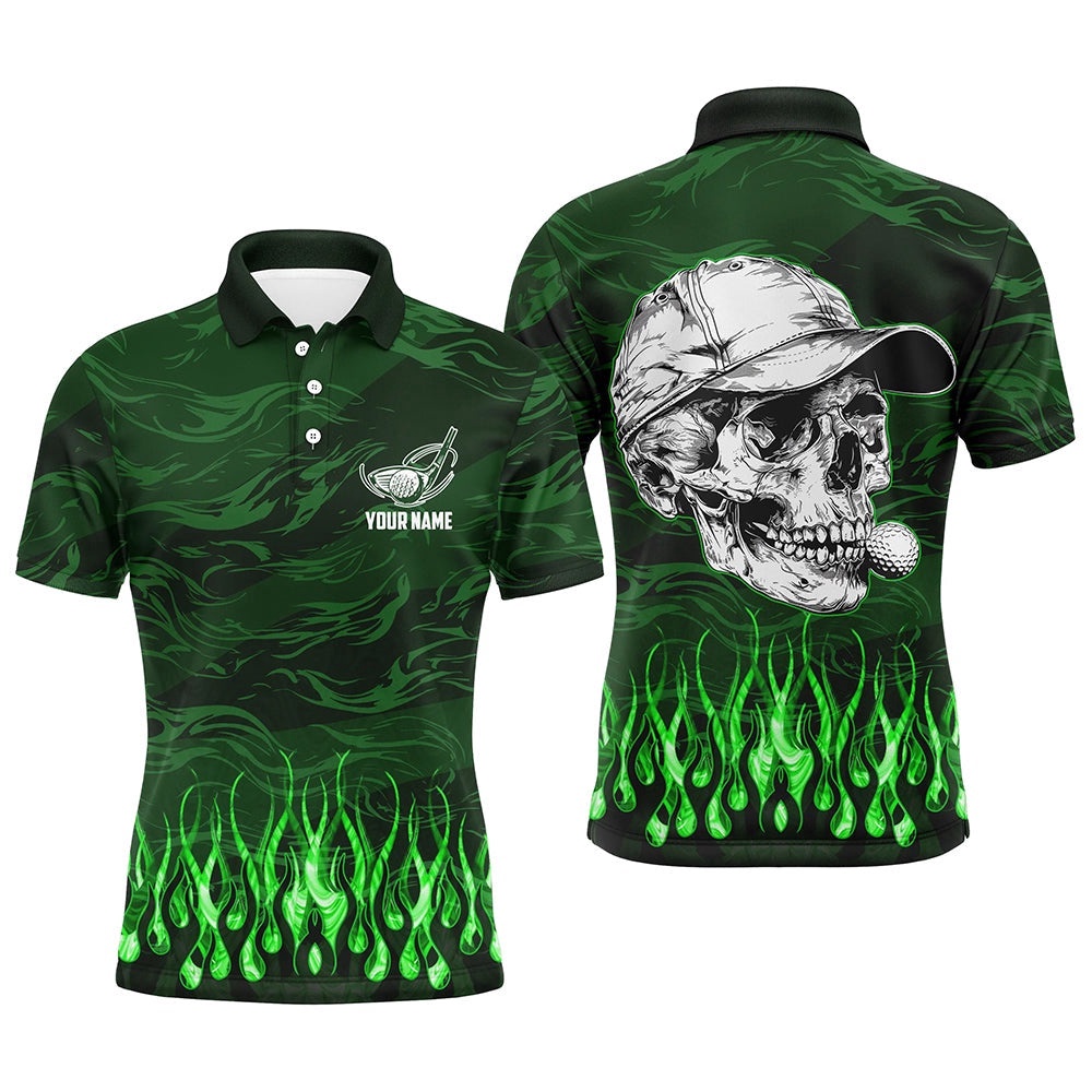 Men’s Golf Polo Shirts Custom Green Camo Flame Golf Skull Team Golf Attire For Men’s, Golf Polo Shirt, Golf Shirts Men’s Golf Polo Shirts Custom Green Camo Flame Golf Skull Team Golf Attire For Men’s, Golf Polo Shirt, Golf Shirts