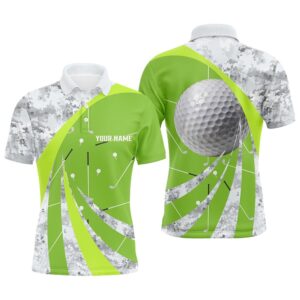 Men’s Golf Polo Shirts Custom Green Golf…