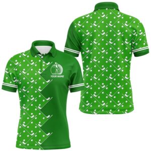 Men’s Golf Polo Shirts Custom Green Golf…