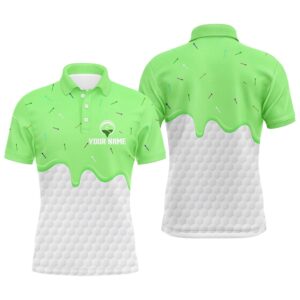 Men’s Golf Polo Shirts Custom Green Ice…