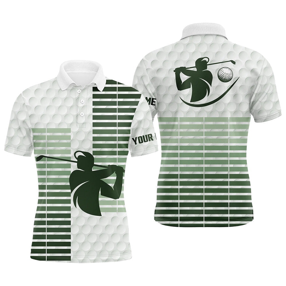 Men’s Golf Polo Shirts Custom Green Stripe And White Golf Ball Skin Pattern Golf Tops For Men, Golf Polo Shirt, Golf Shirts Men’s Golf Polo Shirts Custom Green Stripe And White Golf Ball Skin Pattern Golf Tops For Men, Golf Polo Shirt, Golf Shirts