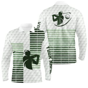 Men s Golf Polo Shirts Custom Green Stripe And White Golf Ball Skin Pattern Golf Tops For Men Golf Polo Shirt Golf Shirts 2 mvt6oq.jpg