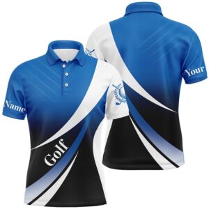 Men’s Golf Polo Shirts Custom Name Blue&hellip;