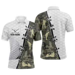 Men’s Golf Polo Shirts Custom Name Camouflage&hellip;