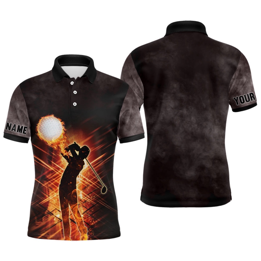 Men’s Golf Polo Shirts Custom Name Flame Golf Ball Light Golf Outfits Men, Golf Polo Shirt, Golf Shirts Men’s Golf Polo Shirts Custom Name Flame Golf Ball Light Golf Outfits Men, Golf Polo Shirt, Golf Shirts