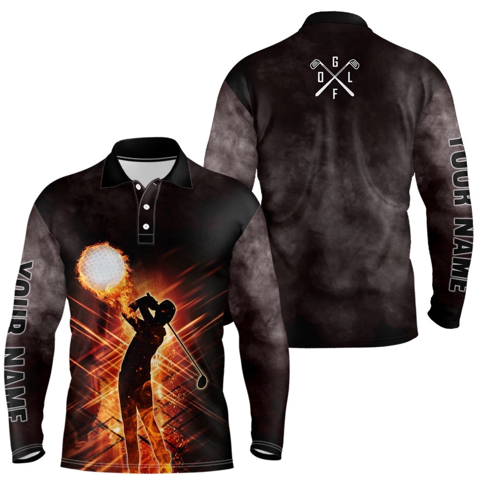 Men’s Golf Polo Shirts Custom Name Flame Golf Ball Light Golf Outfits Men, Golf Polo Shirt, Golf Shirts Men’s Golf Polo Shirts Custom Name Flame Golf Ball Light Golf Outfits Men, Golf Polo Shirt, Golf Shirts