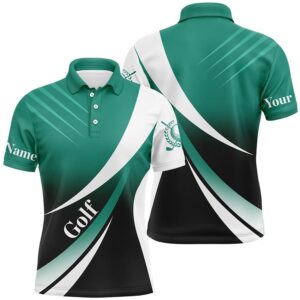 Men’s Golf Polo Shirts Custom Name Green&hellip;