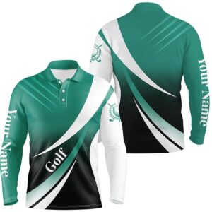 Men s Golf Polo Shirts Custom Name Green And White Golf Shirt Tournament Golf Tops For Men s Golf Polo Shirt Golf Shirts 2 qrk4jx.jpg