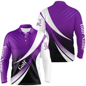 Men s Golf Polo Shirts Custom Name Purple And White Golf Shirt Tournament Golf Tops For Men s Golf Polo Shirt Golf Shirts 2 zklxjx.jpg