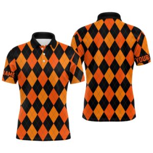 Men’s Golf Polo Shirts Custom Orange And&hellip;