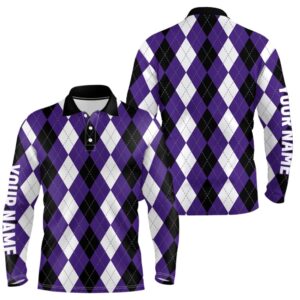 Men s Golf Polo Shirts Custom Purple Argyle Plaid Halloween Pattern Golf Attire For Men Golf Polo Shirt Golf Shirts 2 zlqvrk.jpg
