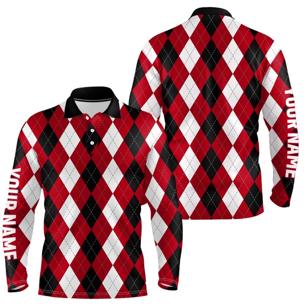 Men’s Golf Polo Shirts Custom Red Argyle Plaid Pattern Golf Attire For Men, Golf Polo Shirt, Golf Shirts Men’s Golf Polo Shirts Custom Red Argyle Plaid Pattern Golf Attire For Men, Golf Polo Shirt, Golf Shirts