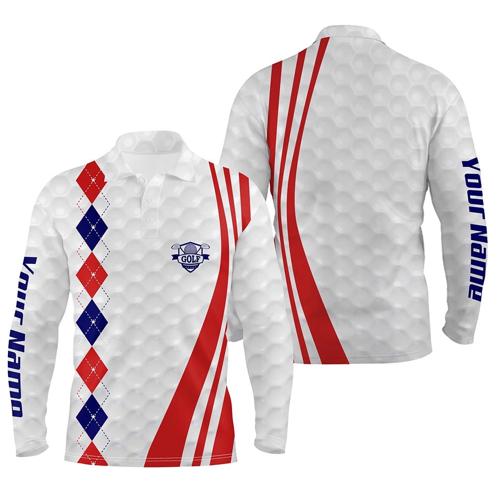 Men’s Golf Polo Shirts Custom Red, White And Blue Argyle Golf Ball Skin Patriot Golf Gifts For Men, Golf Polo Shirt, Golf Shirts Men’s Golf Polo Shirts Custom Red, White And Blue Argyle Golf Ball Skin Patriot Golf Gifts For Men, Golf Polo Shirt, Golf Shirts