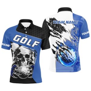 Men’s Golf Polo Shirts Custom Skull Golf…