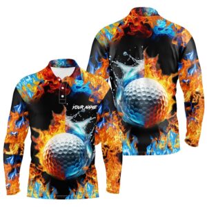 Men s Golf Polo Shirts Custom Water Fire Golf Ball Golf Tops Golf Attire For Men s Golf Polo Shirt Golf Shirts 2 gt4loi.jpg