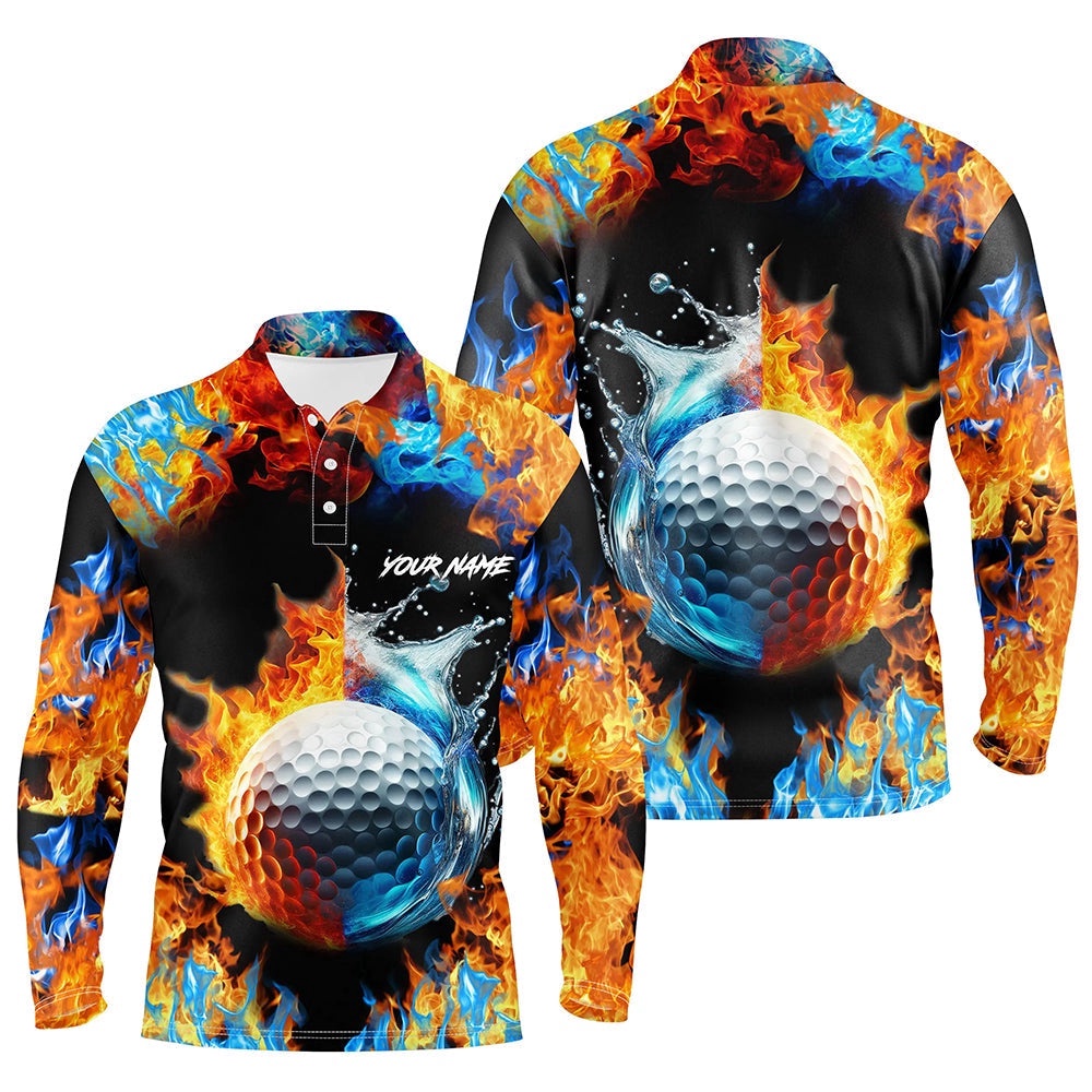 Men’s Golf Polo Shirts Custom Water Fire Golf Ball Golf Tops, Golf Attire For Men’s, Golf Polo Shirt, Golf Shirts Men’s Golf Polo Shirts Custom Water Fire Golf Ball Golf Tops, Golf Attire For Men’s, Golf Polo Shirt, Golf Shirts