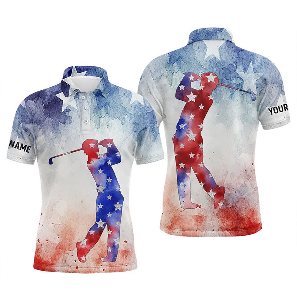 Men’s Golf Polo Shirts Custom Watercolor American Flag Patriotic Golf Gifts For Men, Golf Polo Shirt, Golf Shirts Men’s Golf Polo Shirts Custom Watercolor American Flag Patriotic Golf Gifts For Men, Golf Polo Shirt, Golf Shirts