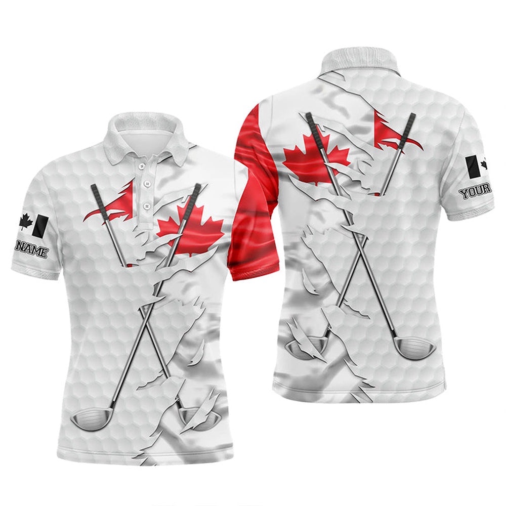 Men’s Golf Polo Shirts Custom White Golf Ball Skin Canadian Flag Patriot Golf Clubs Men’s Golf Apparel, Golf Polo Shirt, Golf Shirts Men’s Golf Polo Shirts Custom White Golf Ball Skin Canadian Flag Patriot Golf Clubs Men’s Golf Apparel, Golf Polo Shirt, Golf Shirts