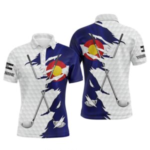 Men’s Golf Polo Shirts Custom White Golf…