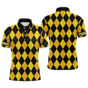 Men’s Golf Polo Shirts Custom Yellow And…