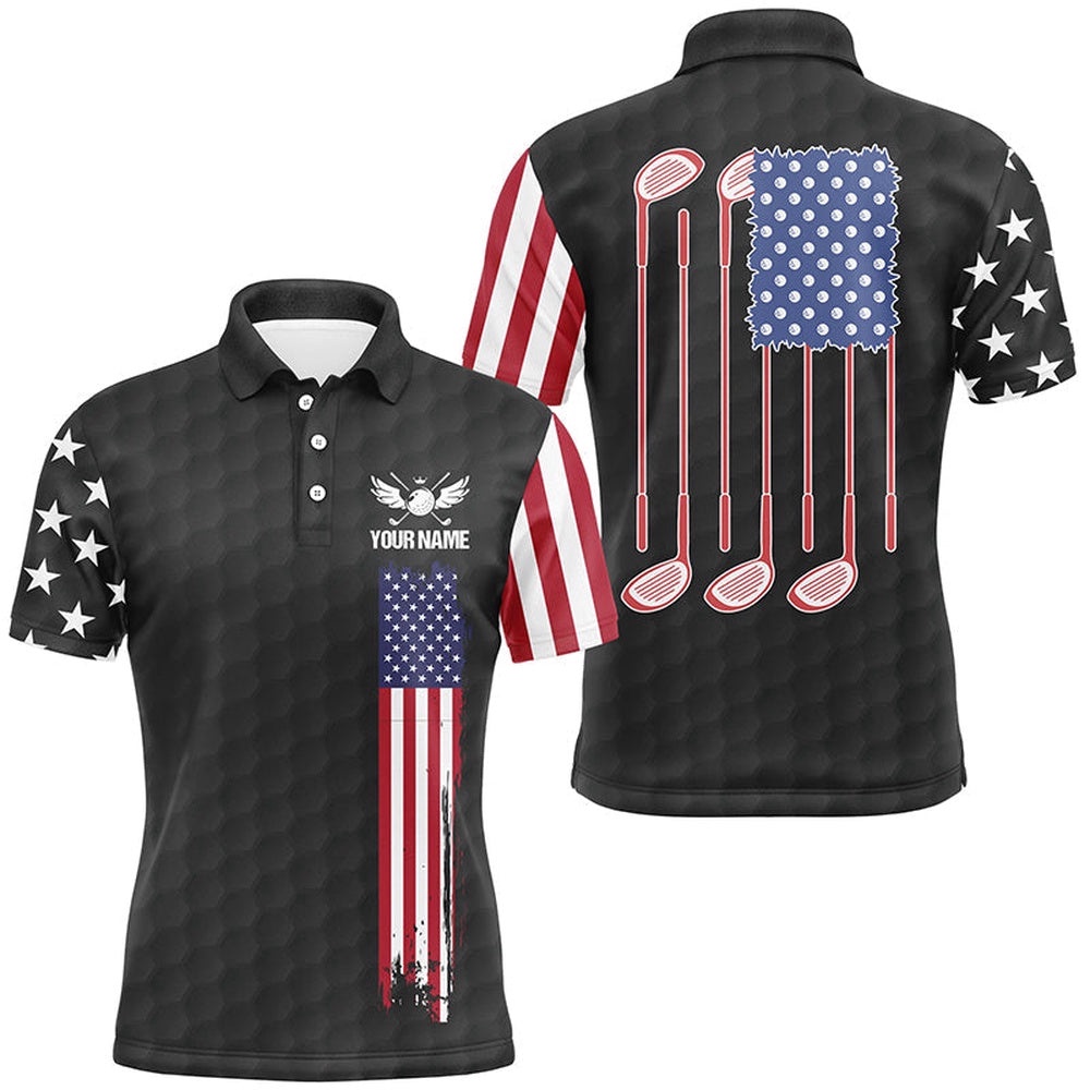 Men’s Golf Polo Shirts Golf Clubs American Flag Custom Patriotic Black Golf Shirt For Men’s, Golf Polo Shirt, Golf Shirts Men’s Golf Polo Shirts Golf Clubs American Flag Custom Patriotic Black Golf Shirt For Men’s, Golf Polo Shirt, Golf Shirts