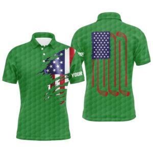 Men’s Golf Polo Shirts Green Golf Ball…