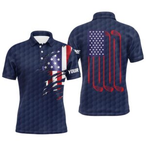 Men’s Golf Polo Shirts Navy Golf Ball…