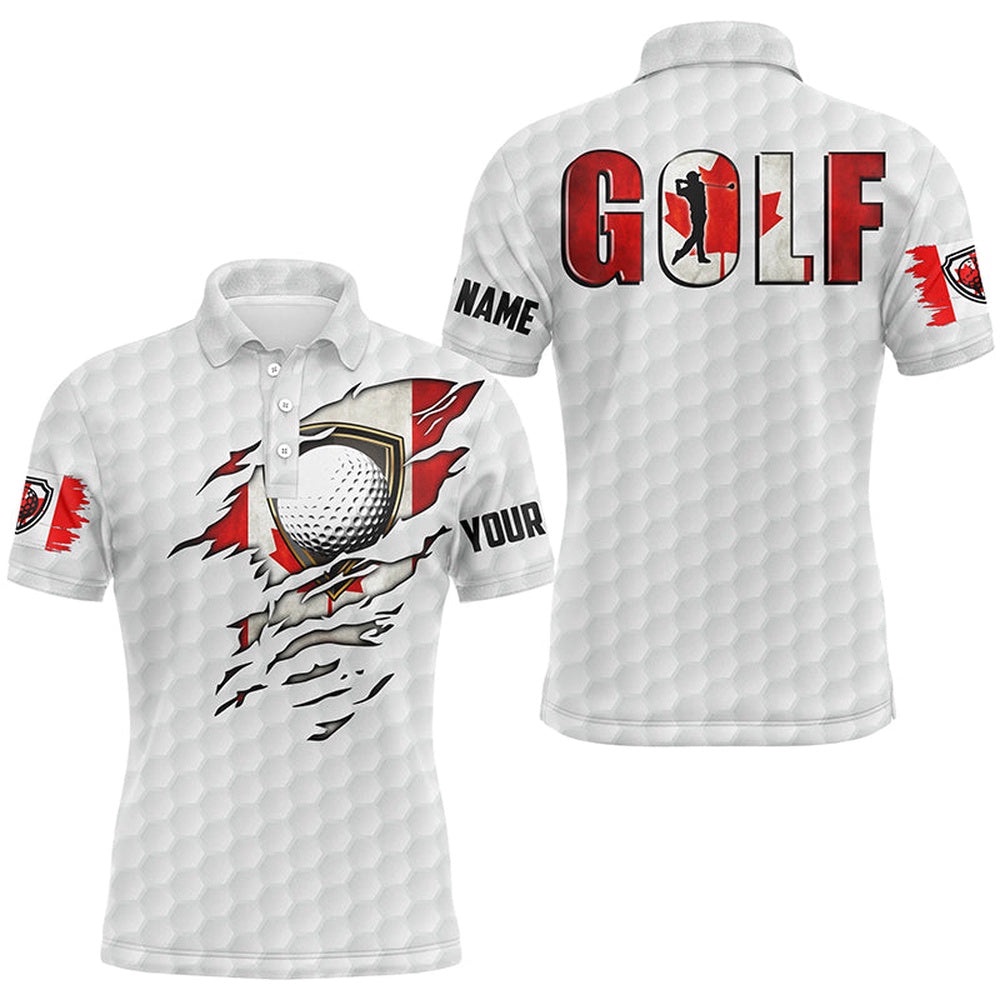 Men’s Golf Polo Shirts Vintage Canada Flag Custom Team Golf Shirts, Canadian Patriot White Golf Tops, Golf Polo Shirt, Golf Shirts Men’s Golf Polo Shirts Vintage Canada Flag Custom Team Golf Shirts, Canadian Patriot White Golf Tops, Golf Polo Shirt, Golf Shirts