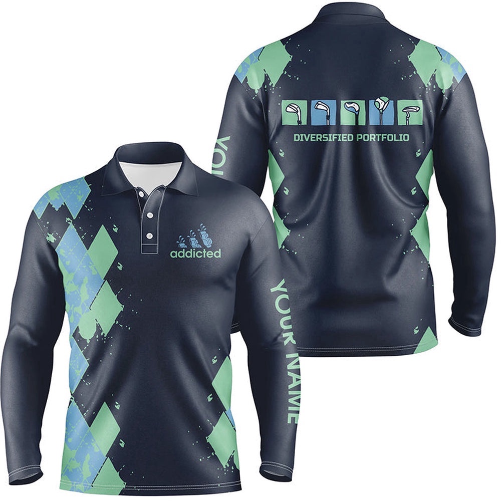 Men’s Golf Polos Shirts Custom Blue Argyle Plaid Golf Shirts Men’s Diversified Portfolio Golf Clubs, Golf Polo Shirt, Golf Shirts Men’s Golf Polos Shirts Custom Blue Argyle Plaid Golf Shirts Men’s Diversified Portfolio Golf Clubs, Golf Polo Shirt, Golf Shirts