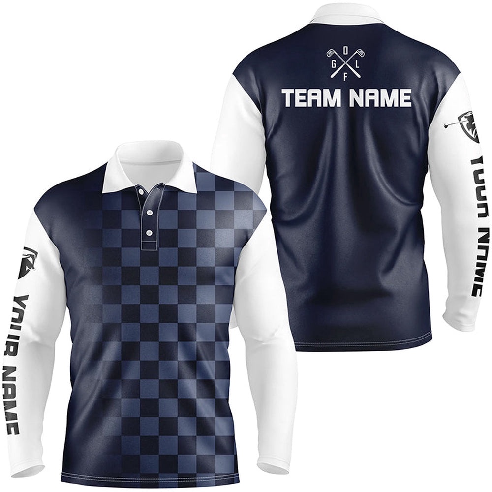 Men’s Golf Polos Shirts Custom Name Funny Golf Shirts For Men Navy, Golf Polo Shirt, Golf Shirts