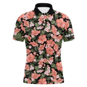 Men’s Golf Polos Shirts Custom Tropical Pink…