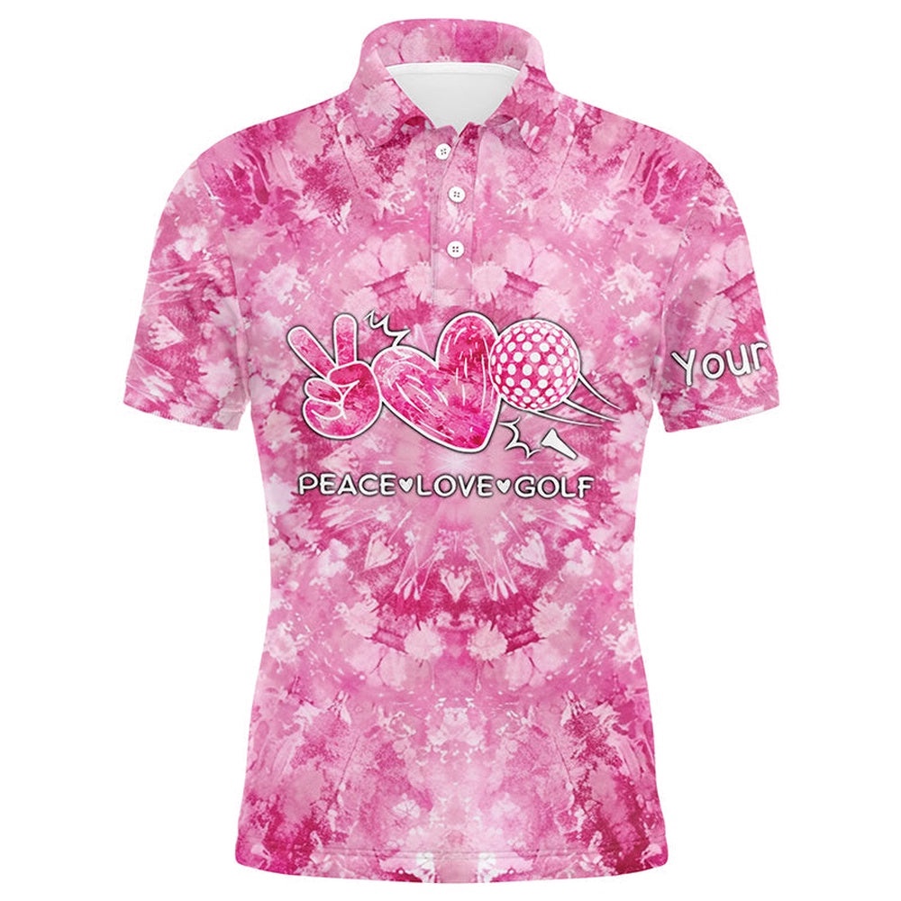 Men’s Golf Polos Shirts Pink Tie Dye Pattern Custom Peace Love Golf, Personalized Golf Shirt For Men, Golf Polo Shirt, Golf Shirts Men’s Golf Polos Shirts Pink Tie Dye Pattern Custom Peace Love Golf, Personalized Golf Shirt For Men, Golf Polo Shirt, Golf Shirts