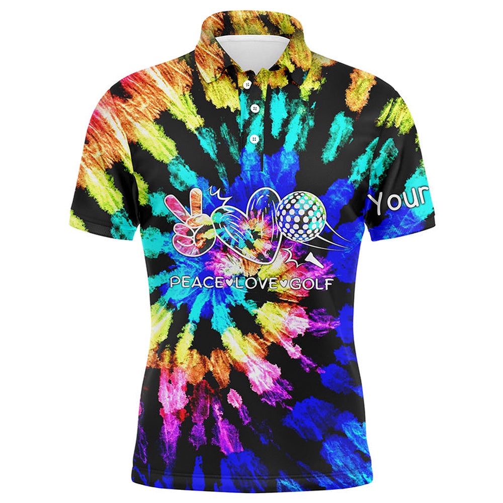 Men’s Golf Polos Shirts Tie Dye Pattern Custom Peace Love Golf, Personalized Golf Shirt For Men, Golf Polo Shirt, Golf Shirts Men’s Golf Polos Shirts Tie Dye Pattern Custom Peace Love Golf, Personalized Golf Shirt For Men, Golf Polo Shirt, Golf Shirts