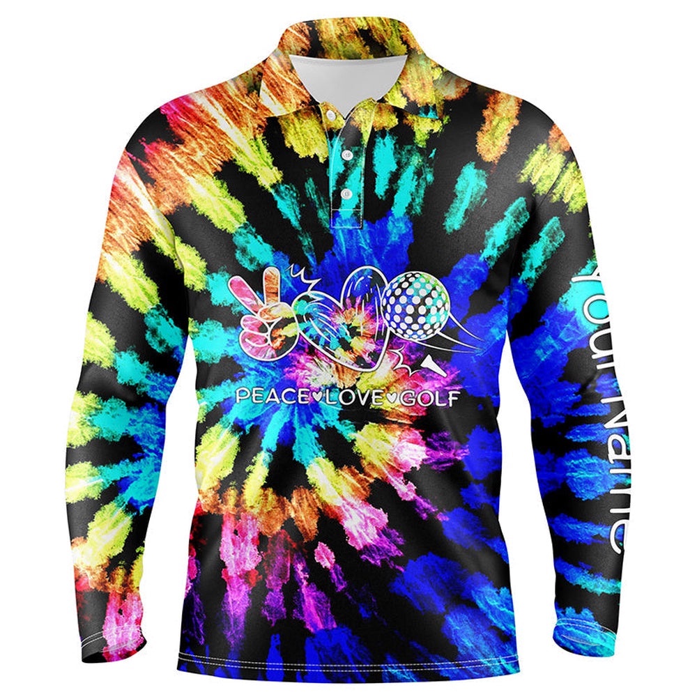 Men’s Golf Polos Shirts Tie Dye Pattern Custom Peace Love Golf, Personalized Golf Shirt For Men, Golf Polo Shirt, Golf Shirts Men’s Golf Polos Shirts Tie Dye Pattern Custom Peace Love Golf, Personalized Golf Shirt For Men, Golf Polo Shirt, Golf Shirts