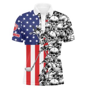 Men’s Golf Tops Polo American Flag Pattern…