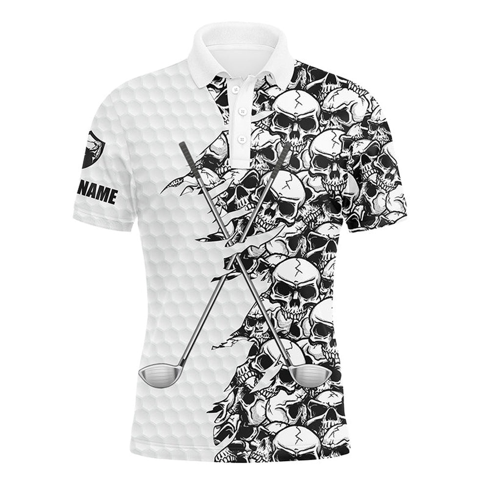 Men’s Long Sleeve Golf Tops Polo White Pattern Skull Golf Clubs Custom Name Golf Performance Shirts, Golf Polo Shirt, Golf Shirts Men’s Long Sleeve Golf Tops Polo White Pattern Skull Golf Clubs Custom Name Golf Performance Shirts, Golf Polo Shirt, Golf Shirts