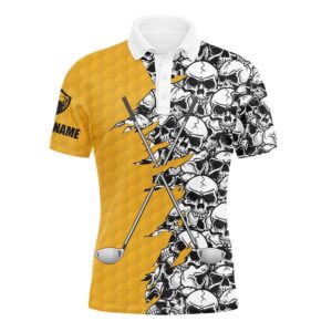 Men’s Long Sleeve Golf Tops Polo Yellow…